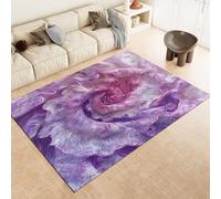 FASTLATE Violet; Purple Spiral Résumé Fleur Dinage Roard Mat De Tapis Grande Cuisine Grande Cuisine Épaisse Douce Touche Courte Pile Salon Chambre Couplet Coureurs Runner,