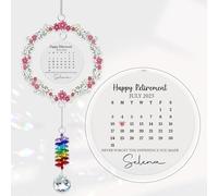 Fastpeace Calendrier de retraite personnalisé avec attrape-soleil - Cadeau personnalisé pour collègue, patron, mentor - Souvenir d'adieu significatif pour femme, décoration de fenêtre d'intérieur