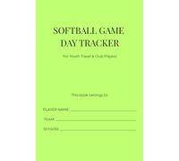 FASTPITCH GAME DAY TRACKER & PLAYER JOURNAL: Youth Edition | For Travel & Club Softball Players | Elite Diamond Development Series