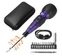 Fastsaw Mini Visseuse Sans fil Petite 3.6V, Tournevis Électrique Sans Fil Rechargeable 3.3N.m, Batterie 2000mAh, 11 Embouts en Acier S2, Charge Type C, Lumière LED, pour Montage Meubles