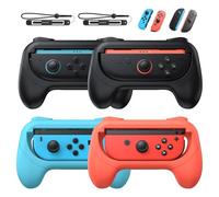 FASTSNAIL 4 Poignées en Caoutchouc Antidérapantes pour Switch Joycon 2/1