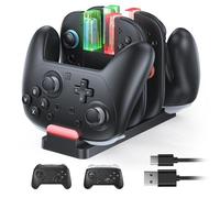 FASTSNAIL Manette Chargeur pour Nintendo Switch 2 Joycon, Station de Recharge pour Pro Controller 2/1,Accessoires pour Joy Con 2