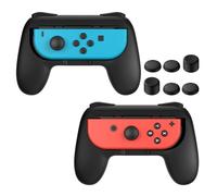FASTSNAIL Poignées Compatible avec Nintendo Switch&OLED, Kit de Poignée Résistant à l'usure Compatible avec Joy Cons, Pas pour Switch 2, Pack de 2 (Noir)