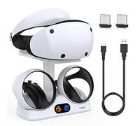 FASTSNAIL Support de charge Compatible avec PlayStation VR2, support vertical multifonction pour casque PS VR2, base de station de charge pour manette PS VR2 Sense avec indicateur LED
