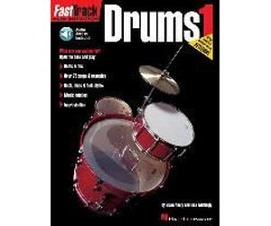 Fasttrack Drums Method Book 1 Beginner Drum Lessons Songbook With Online Audio Hal Leonard Drum Sheet Music Book Learn To Play Drums With Play-Along Tracks
