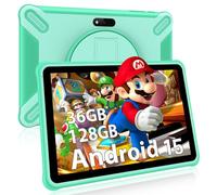 FASTWD Tablette 10 Pouces Android 15 Tablet36GB RAM 256GB ROM,BT 5.0,Tablets educative Enfant,Contrôle Parental,Tablette Famille(Vert)