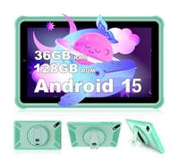 FASTWD Tablette 7 Pouces Android 15 Tablet 36GB RAM 256GB ROM,Tablets educative Enfant,WiFi 5G,BT 5.0,Contrôle Parental,Tablette Famille(Vert)