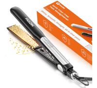 Faszin Fer à Lisser 2 en 1 Boucler et Lisser, 20s Chauffage Rapide, Plaques Titane Ion Lisseur pour un Style Lisseur, Panneau Flottant 3D Empêche les Tirements, avec Ecran LCD, 130°C-230°C - Noir