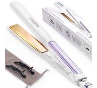 Faszin Lisseur Cheveux avec Plaques en Titane Lisse, Fer a Lisser Négatifs Ions Protect, 20S Chauffe Rapide, Écran LCD, Voltage Universel, Lisseur Boucleur Cheveux 2 en 1-Ivoire