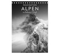 Faszination Alpen in Schwarz-Weiß (Tischkalender 2027 DIN A5 hoch), CALVENDO Monatskalender: Die erhabene Magie der Alpen zeitloser Fotografie