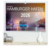 Faszination Hamburger Hafen (hochwertiger Premium Wandkalender 2026 DIN A2 quer), Kunstdruck in Hochglanz: Industrieromantik aus der Hansestadt