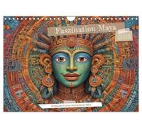 Faszination Maya : aperçu dans un monde enfoncé (calendrier mural 2026 DIN A4 paysage) calendrier mensuel CALVENDO