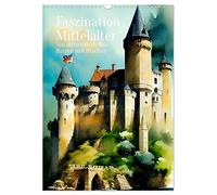 Faszination Mittelalter - Von mittelalterlichen Burgen und Drachen (Wandkalender 2026 DIN A3 hoch), CALVENDO Monatskalender: Faszination Mittelalter, ... Mischung aus Mittelalter-Burgen und Drachen