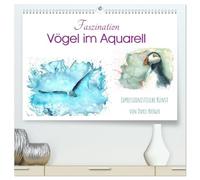 Faszination Vögel im Aquarell - Expressionistische Kunst von Doris Krüger (hochwertiger Premium Wandkalender 2026 DIN A2 quer), Kunstdruck in ... - Malerei exotischer und heimischer Vögel