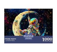 Fat Baby Astronaute- Puzzle The Art of Colour : Belle Lune- 1000 Pièces, Série Pleine De Couleurs, Pièces Parfaitement Assorties, pour Adultes Et Enfants À Partir De 12 Ans 38x26cm/1000pcs