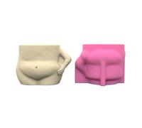 Fat Belly Moule pour pots de fleurs en résine époxy Porte-stylo Pot à ciment en silicone Décoration d'intérieur Moules pour résine époxy
