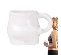 Fat Belly Tasse à café - 320 ml - Tasse en céramique Chubby | Tasses faites à la main en forme de ventre avec poignée | Jolie tasse à thé pour petit déjeuner, cadeau pour les parents, vaisselle