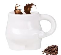 Fat Belly Tasse à café fabriquée à la main avec motif pincé, tasse à thé en céramique 320 ml, vaisselle humoristique pour les amateurs de café, cadeau parfait pour la fête des mères et la fête des