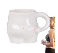 Fat Belly Tasse à café fabriquée à la main avec motif pincé, tasse à thé en céramique 320 ml, vaisselle humoristique pour les amateurs de café, cadeau parfait pour la fête des mères et la fête des