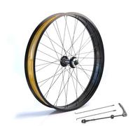Fat Bike Roue De Vélo 20/26 Pouces X 4.0in Freins À Disque Roue Avant Alliage D'aluminium Blocage Rapide 9x135mm 36H Roues De Vélo Neige/La Plage/E-Bike(26in)