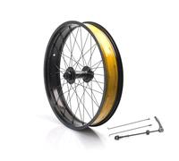 Fat Bike Roue De Vélo 20/26 Pouces X 4.0in Freins À Disque Roue Avant Alliage D'aluminium Blocage Rapide 9x135mm 36H Roues De Vélo Neige/La Plage/E-Bike(20in)