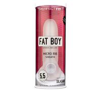 Fat Boy Micro Ribbed - gaine pénis 15cm nervurée - blanc