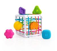 Fat Brain InnyBin Le cube à formes sensorielles. Jouet pour jeunes enfants, coloré qui éveille la curiosité et l'exploration des formes. Jouet éducatif pour enfants de 10mois et +.