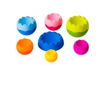 Fat Brain Toys Jouet empilable Tobbles Neo 6 sphères alourdies surface douce dès 6 mois Multicolore