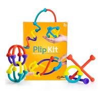 Fat Brain Toys Plip Kit | Ensemble de 52 pièces en Silicone Flexible dans Une variété de Formes, Tailles et Couleurs | Jouets sensoriels pour Enfants | Jouets de Construction créatifs