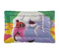 Fat Dog Dopamine Matelas lavable antidérapant doux et confortable pour chiens de taille moyenne/grande 91,4 x 61 cm