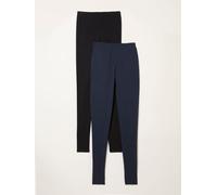 Fat Face FatFace 2 Pack Leggings Noir FR 42 Short (EU 40 S)
