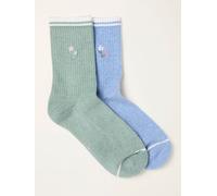 Fat Face FatFace 2 Pairs of Embroidered Socks