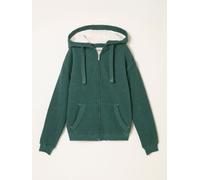 Fat Face FatFace Amy Dark Teal Green Borg Lined Zip Through Hoodie