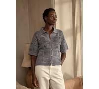 Fat Face FatFace Astrid Blue Crochet Shirt