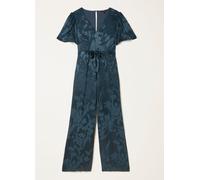 Fat Face FatFace Azalea Dark Navy Petite Jacquard Jumpsuit