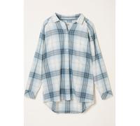 Fat Face FatFace Bessie Light Blue Petite Check Shirt Light Blue EU 46 Petite (UK 18 P)