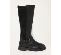 Fat Face FatFace Black Knee High Leather Riding Boot