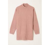 Fat Face FatFace Blair Rose Pink Funnel Neck Long Line Knitted Jumper