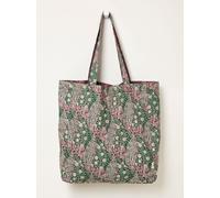 Fat Face FatFace Burgundy Red Japanese Rose & Meadow Floral Reversible Tote Bag