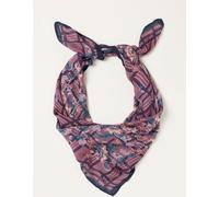 Fat Face FatFace Check Floral Printed Square Scarf Rose Un an