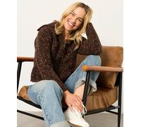 fatface FatFace Cooper Knitted Rib Zip Through Cardigan Brun FR 48 (EU 46)