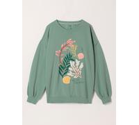 Fat Face FatFace Coral Graphic Crew Sweat Top vert FR 38 (EU 36)