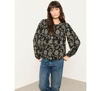 fatface FatFace Embroidered Blouse Noir FR 40 Regular (EU 38 R)