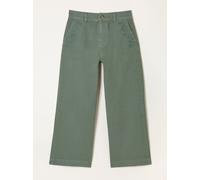 fatface FatFace Embroidered Wide Leg Crop Trouser vert FR 44 Regular (EU 42 R)