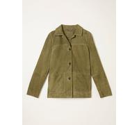 Fat Face FatFace Erin Olive Green Suede Jacket