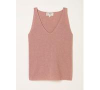 Fat Face FatFace Evelyn Pink Metallic Knit V-neck Vest Top