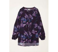 Fat Face FatFace Faye Dark Purple Heritage Floral Tunic