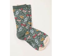 Fat Face FatFace Floral Socks vert Un an