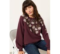 fatface FatFace Flower Embroidered Crew Sweat violet FR 50 (EU 48)