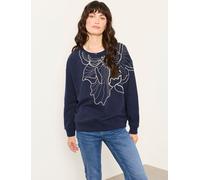 fatface FatFace Flower Embroidery Crew Sweat Top bleu FR 46 (EU 44)